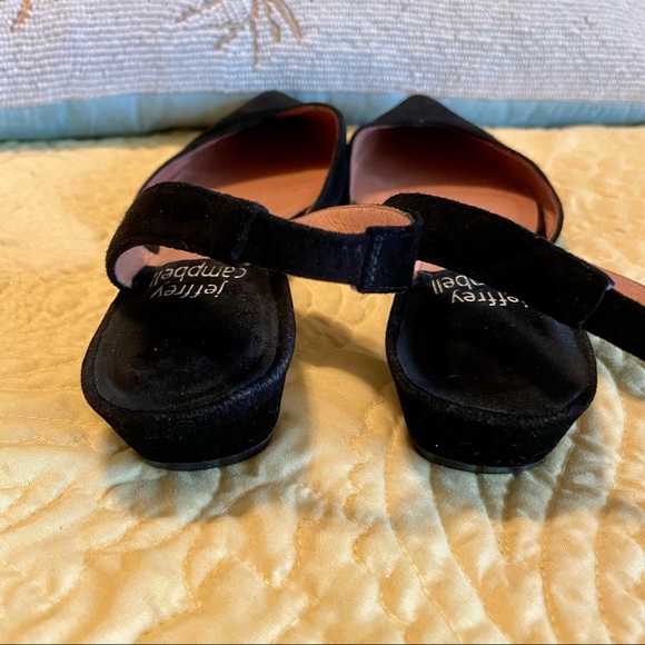 Jeffrey Campbell Shree Suede Slingback Flat Sandals Closed Toe - Picture 6 of 9